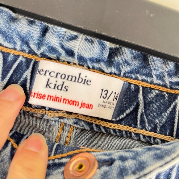 Abercrombie Kids Pull On Elastic Waist Paper Bag Denim 13/14 Girls - Picture 2 of 6